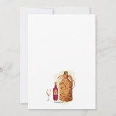 Bachelorettefeest op de uitnodiging voor de wijnga (Achterkant)