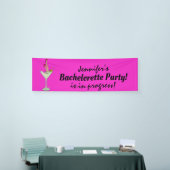 Bachelorettenfeest in uitvoering, Martini glazen b Spandoek (Beurs)