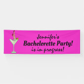 Bachelorettenfeest in uitvoering, Martini glazen b Spandoek (Horizontaal)