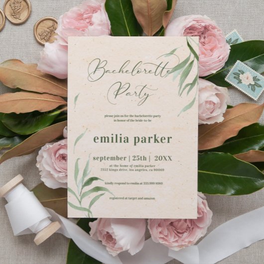 Bachelorettepartij, Groen Bladgroen Beige Document Kaart