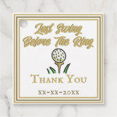 Bachelorettepartij, Huwelijkspartij Wit Goud Bedankjes Labels (Voorkant)