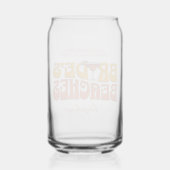 Bacheloretteparty op het strand Groovy Bride's Str Blikvorm Glas (Achterkant)