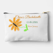 Bacheloretteparty voeg naam datum plaats zonnebloe etui (Achterkant)