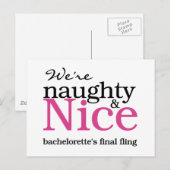 Bachelorettes Final Fling Pink Briefkaart (Voorkant / Achterkant)