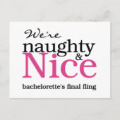 Bachelorettes Final Fling Pink Briefkaart (Voorkant)