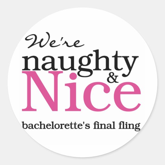 Bachelorettes Final Fling Pink Ronde Sticker (Voorkant)