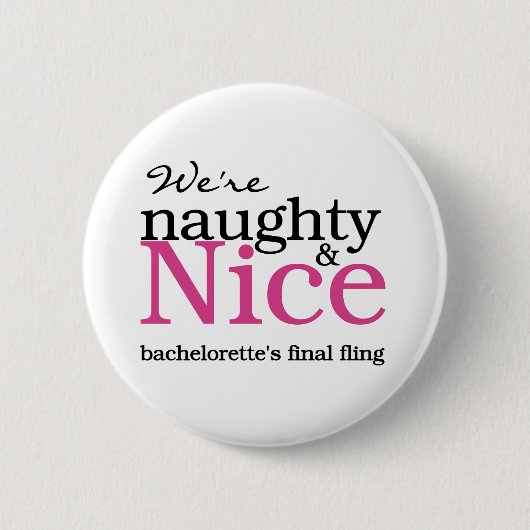 Bachelorettes Finale Fling Roze Ronde Button 5,7 Cm (Voorkant)