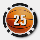 Bachelorfeest Basketbal Laatste Schot Voor de Knoo Poker Chips (Achterkant)