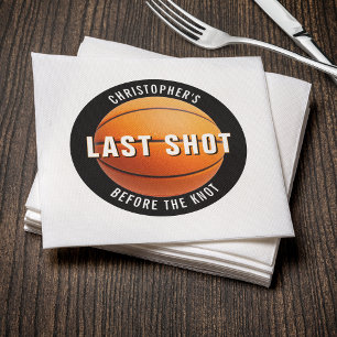Bachelorfeest basketbal Laatste shot voor de knoop Servet