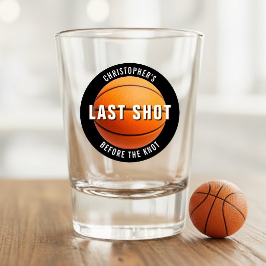 Bachelorfeest Basketbal Laatste Shot Voor Het Huwe Glas
