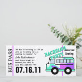 Bachelorfeest Buspas Kaart (Staand voorkant)