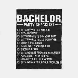 Bachelorfeest Checklist Bruidegom Jonggezellen Nac Fleece Deken