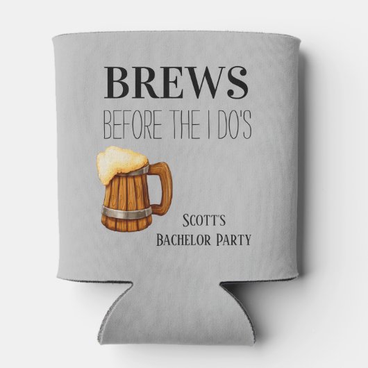 Bachelorfeest drankjes voor de grote dag blikjeskoeler (Achterkant)