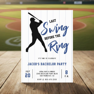 Bachelorfeest Honkbal Laatste Swing Voor de Ring Kaart