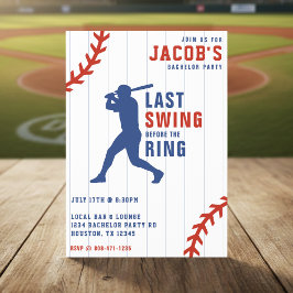 Bachelorfeest Honkbal Laatste Swing Voor de Ring Kaart