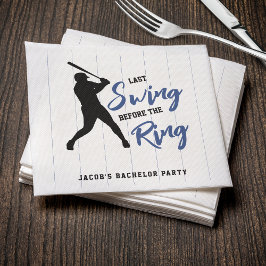 Bachelorfeest Honkbal Laatste Swing Voor de Ring Servet