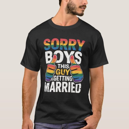 Bachelorfeest Lgbt Gay Bruidegom Bruid Deze Kerel  T-shirt (Voorkant)