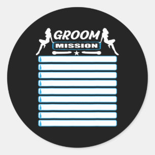Bachelorfeest Met Checklist - Taken Voor De Bruide Ronde Sticker