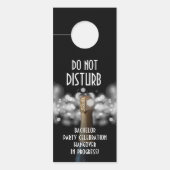 Bachelorfeest Niet Storen Champagne Deurhanger (Voorkant)