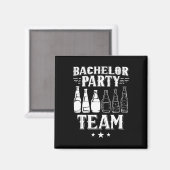 Bachelorfeest Team Bruidegom Bruid 1 Magneet (Voorkant / Achterkant)