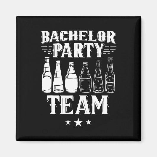 Bachelorfeest Team Bruidegom Bruid 1 Magneet (Voorkant)