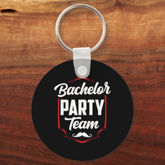 Bachelorfeest Team Bruidegom Bruid  Sleutelhanger (Voorkant)