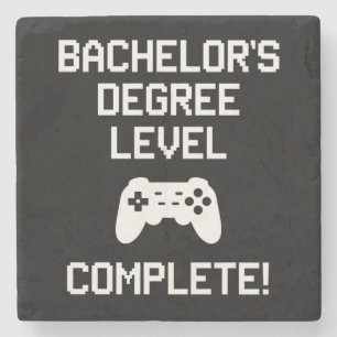 Bacheloropleiding niveau voltooid gamen Gamer Stenen Onderzetter
