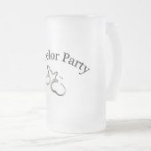 Bachelorpartij (handboeien) matglas bierpul (Voorkant rechts)