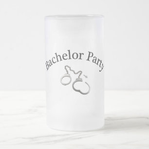 Bachelorpartij (handboeien) matglas bierpul