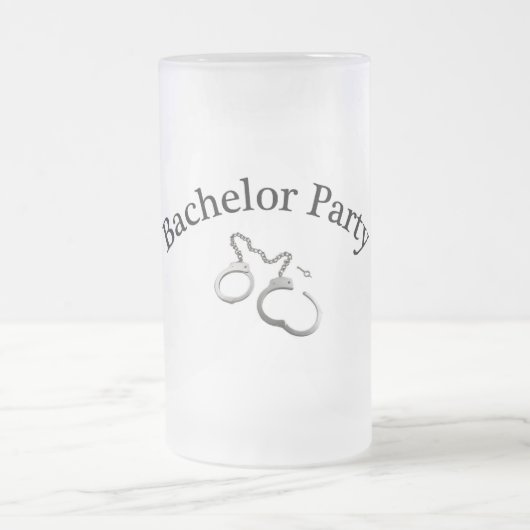 Bachelorpartij (handboeien) matglas bierpul (Center)