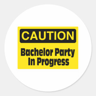 Bachelorpartij in behandeling ronde sticker