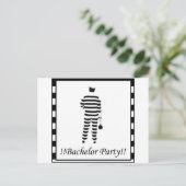 Bachelorpartij - Man in de gevangenis Uitnodiging Briefkaart (Staand voorkant)