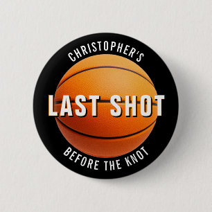 Bachelorparty Basketbal Laatste Shot Voor het Huwe Ronde Button 5,7 Cm
