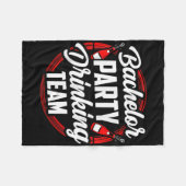 Bachelorparty Drankteam Bruidegom Bruid Fleece Deken (Voorkant (Horizontaal))