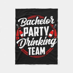 Bachelorparty Drankteam Bruidegom Bruid  Fleece Deken