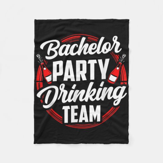 Bachelorparty Drankteam Bruidegom Bruid Fleece Deken (Voorkant)