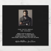 Bachelorparty foto feiten bio zwart bruidegom bier etiket (Enkel label)