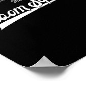 Bachelorparty Set Baseball Stijl De Bruidegom Squa Poster (Hoek)