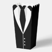 Bachelorparty zwarte pak & stropdas bedankdoosjes (Voorkant)