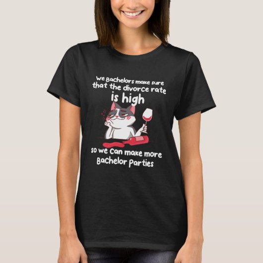 Bachelors Cats Parties T-shirt (Voorkant)