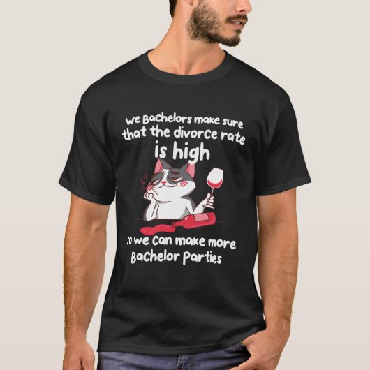 Bachelors Cats Parties T-shirt (Voorkant)