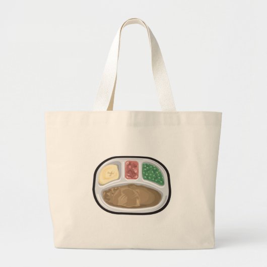 Bachelor's Dinner Tv Frozen Entree Grote Tote Bag (Voorkant)