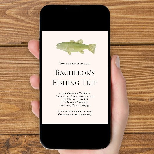 Bachelor's Fishing Trip Party Kaart