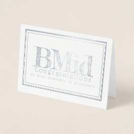 Bachelors in verloskunde felicitaties folie folie kaarten