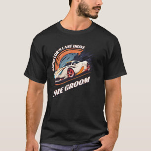 Bachelor's laatste rit 12 auto vrijgezellenfeest t-shirt