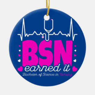 Bachelors of Science in Nursing Verdiende it BSN R Keramisch Ornament