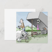 Bachelorsfeest Buitenwereldse Man Valstrik Kaart (Voorkant / Achterkant)