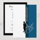 Bachelorstage "mannenavond uit" feestje kaart (Voorkant / Achterkant)