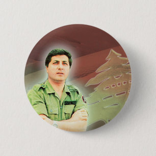 Bachir Gemayel Lebanse President Ronde Button 5,7 Cm