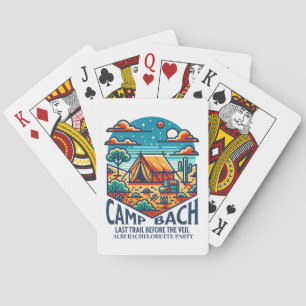 Bachkamp laatste pad sinaasappel blauw pokerkaarten